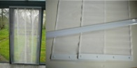 White and charcoal panel screens for doors