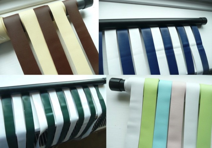 Strip Flyscreen in multicolour coffe and cream blue and white Green and white pastel shades