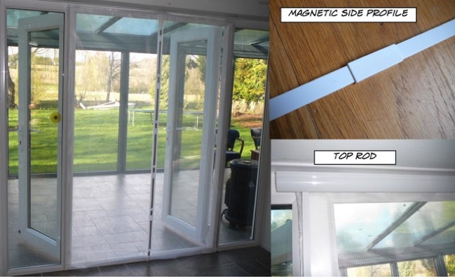 flyscreen adjustable self closing for larger patio doorways