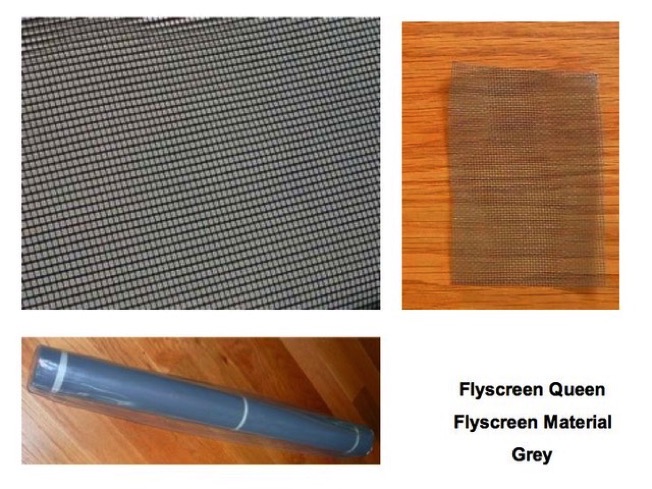 flyscreen material grey to stop insects available by metre by the roll