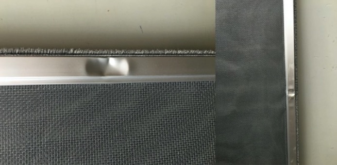 Sash flyscreen silver damaged