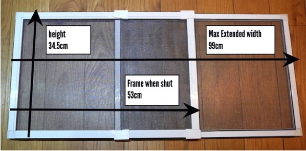 Sash Flyscreen aluminium explanation sizes